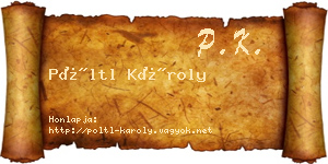 Pöltl Károly névjegykártya
